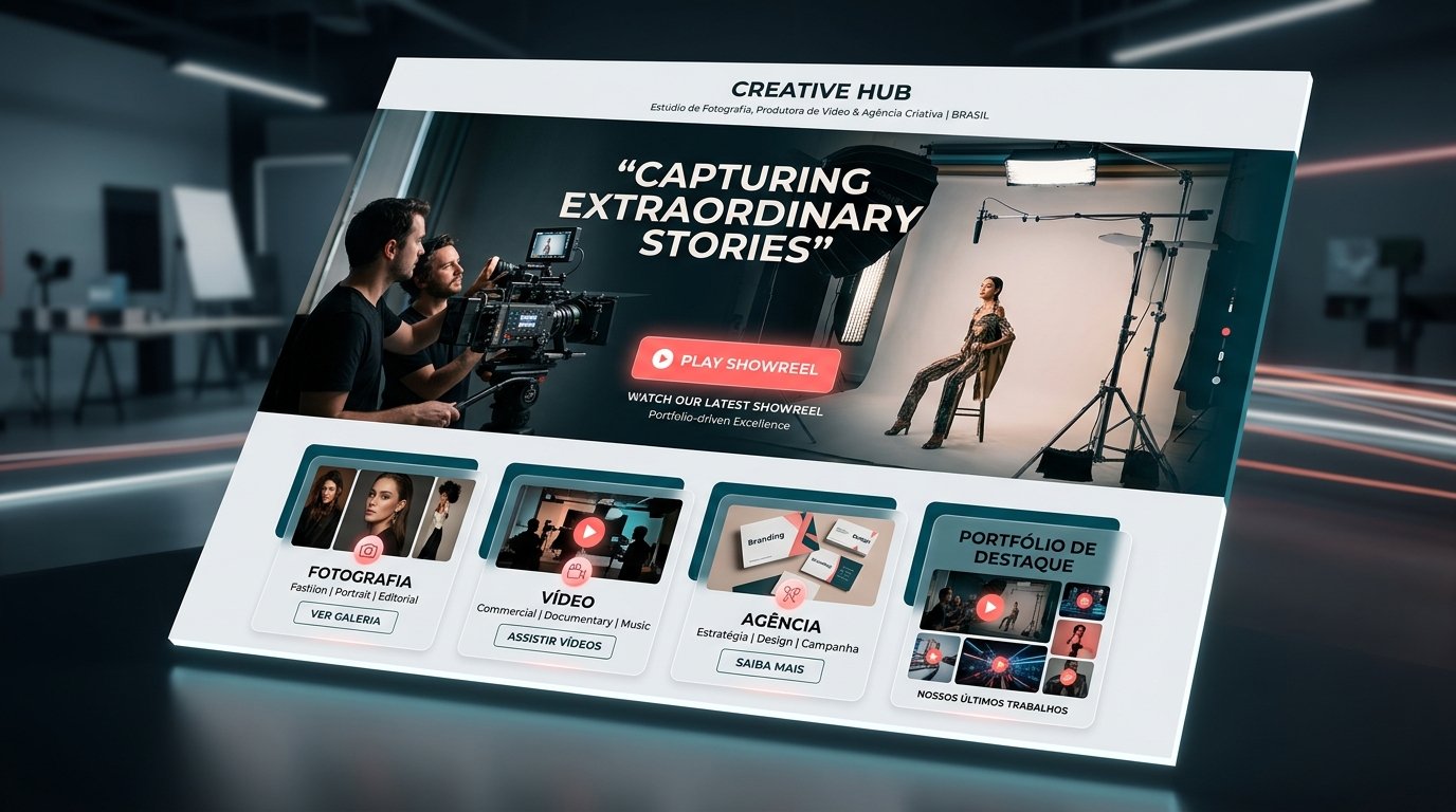 Criador de Site para Estúdio de Fotografia, Produtora de Vídeo & Agência Criativa