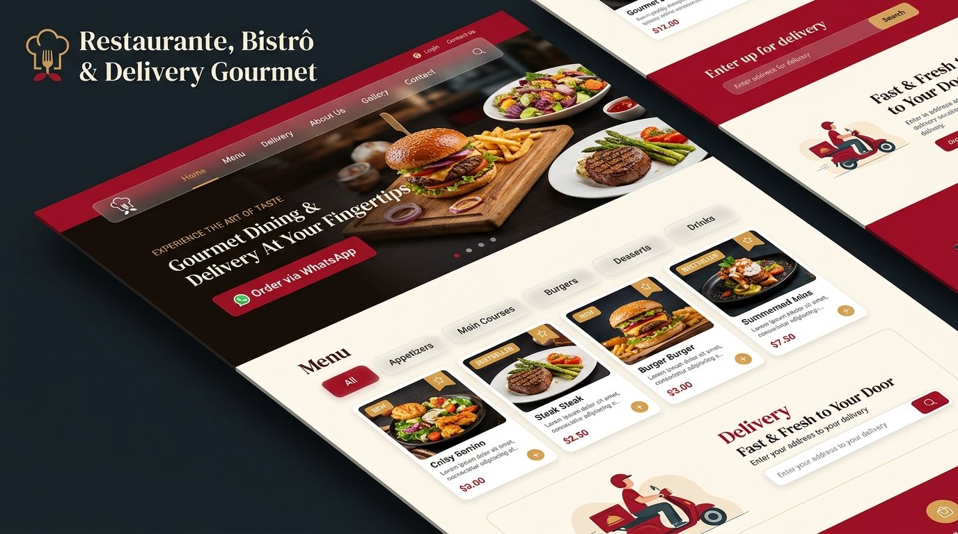 Criador de Site para Restaurante & Delivery Gourmet