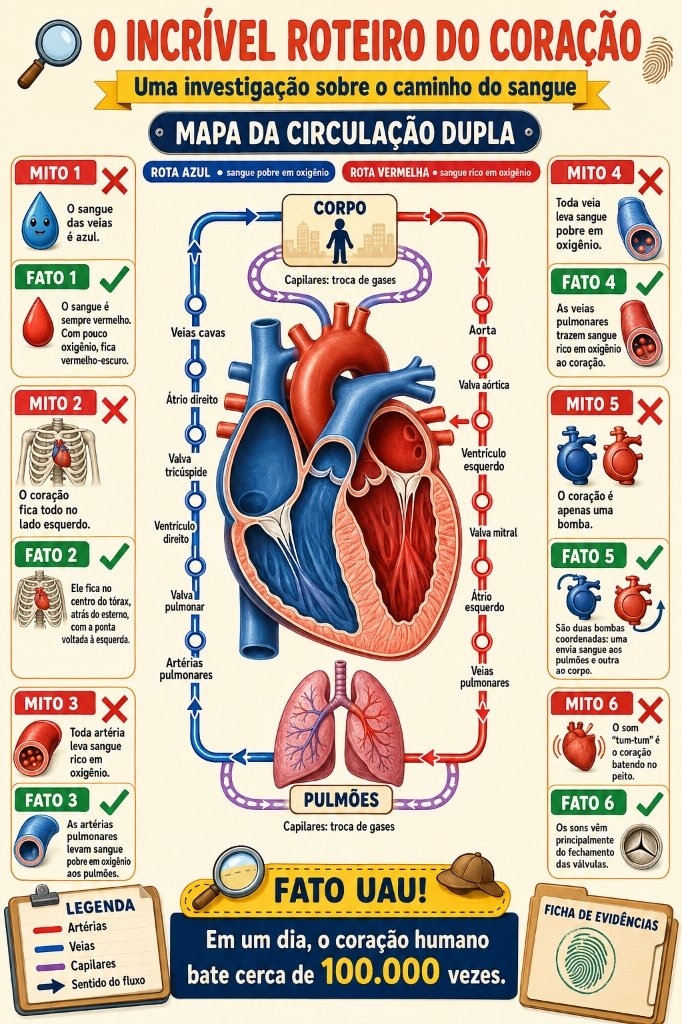 Infográfico Coração Mitos vs Fatos